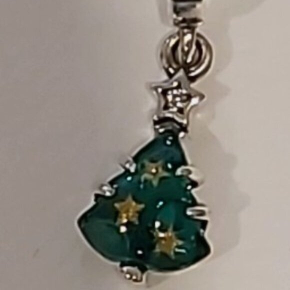 Authentic PANDORA STERLING SILVER SPARKLING CHRISTMAS TREE DANGLE 792983C01 - Picture 6 of 11